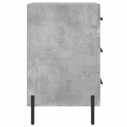 Table de chevet gris béton 40x40x66 cm bois d'ingénierie 622186622186