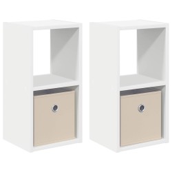 Table de chevet avec tiroir 2 pcs Blanc 25,5 x 22 x 49,5 cm 622192622192