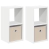 Table de chevet avec tiroir 2 pcs Blanc 25,5 x 22 x 49,5 cm 622192622192