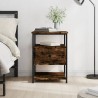 Table de chevet chêne fumé 40x42x56 cm bois d'ingénierie 622197622197