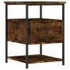 Table de chevet chêne fumé 40x42x56 cm bois d'ingénierie 622197622197