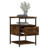 Table de chevet chêne fumé 40x42x56 cm bois d'ingénierie 622197622197