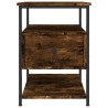 Table de chevet chêne fumé 40x42x56 cm bois d'ingénierie 622197622197