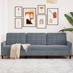 Canapé à 3 places Gris foncé 210 cm Velours 622200622200