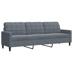 Canapé à 3 places Gris foncé 210 cm Velours 622200622200