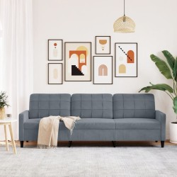 Canapé à 3 places Gris foncé 210 cm Velours 622200622200