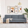 Canapé à 3 places Gris foncé 210 cm Velours 622200622200