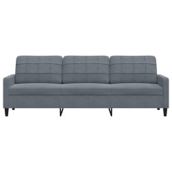 Canapé à 3 places Gris foncé 210 cm Velours 622200622200