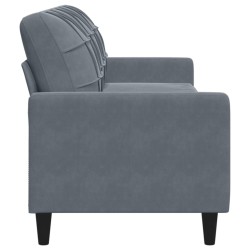 Canapé à 3 places Gris foncé 210 cm Velours 622200622200