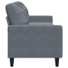 Canapé à 3 places Gris foncé 210 cm Velours 622200622200
