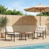 Ensemble de meubles d'extérieur 3 pcs Crème blanc polyrotin 622205622205