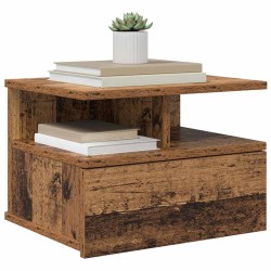 Table de nuit flottante avec tiroir Bois ancien 40 x 31 x 28 cm 622206622206