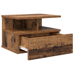 Table de nuit flottante avec tiroir Bois ancien 40 x 31 x 28 cm 622206622206