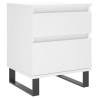 Table de chevet Blanc 40x35x50 cm Bois d’ingénierie 622208622208
