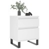 Table de chevet Blanc 40x35x50 cm Bois d’ingénierie 622208622208