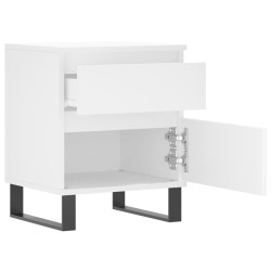 Table de chevet Blanc 40x35x50 cm Bois d’ingénierie 622208622208