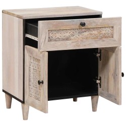 Table de chevet Blanc 50 x 33 x 60 cm Bois d'ingénierie 622209622209