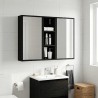 Armoire murale de salle de bain Chêne Noir 20 x 16 x 62,5 cm 622212622212