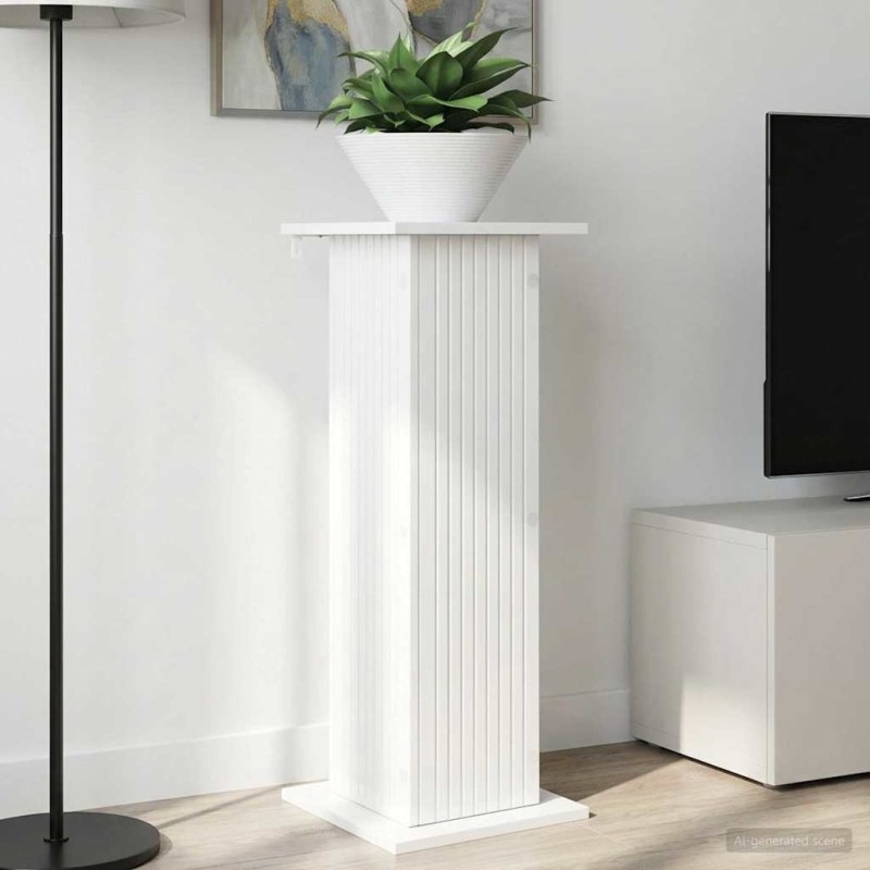 Support de Plante 2 pcs Blanc brillant 30,5 x 30 x 80,5 cm 622213622213