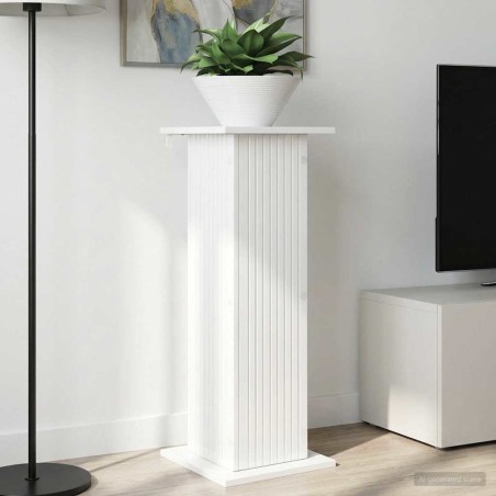 Support de Plante 2 pcs Blanc brillant 30,5 x 30 x 80,5 cm 622213622213