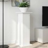 Support de Plante 2 pcs Blanc brillant 30,5 x 30 x 80,5 cm 622213622213