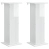 Support de Plante 2 pcs Blanc brillant 30,5 x 30 x 80,5 cm 622213622213
