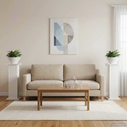 Support de Plante 2 pcs Blanc brillant 30,5 x 30 x 80,5 cm 622213622213