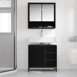 Cabinet de salle de bain avec tiroir Chêne noir 65 x 33 x 60 cm 622214622214