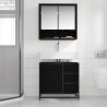 Cabinet de salle de bain avec tiroir Chêne noir 65 x 33 x 60 cm 622214622214
