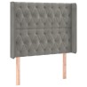 Tête de lit à LED Gris clair 103x16x118/128 cm Velours 622220622220