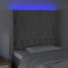 Tête de lit à LED Gris clair 103x16x118/128 cm Velours 622220622220