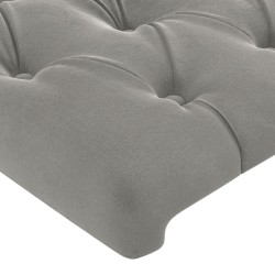 Tête de lit à LED Gris clair 103x16x118/128 cm Velours 622220622220