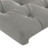 Tête de lit à LED Gris clair 103x16x118/128 cm Velours 622220622220