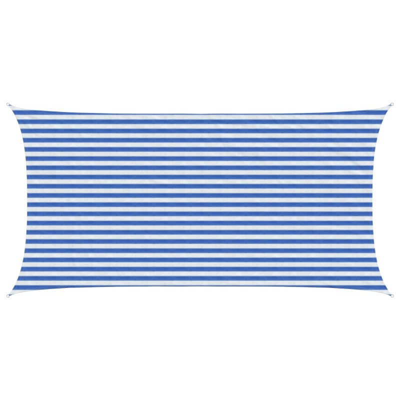 Voile d'ombre Bleu et Blanc 2,5 x 5 m HDPE 622223622223