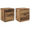 Cabinet de chevet avec tiroir 2 pcs Bois ancien 45 x 39 x 50cm 622226622226