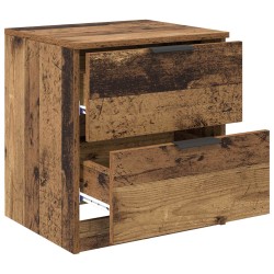 Cabinet de chevet avec tiroir 2 pcs Bois ancien 45 x 39 x 50cm 622226622226