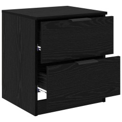 Cabinet de chevet avec tiroir 2 pcs Chêne noir 45 x 39 x 50cm 622228622228