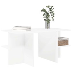 Table basse Blanc 87 x 50 x 45 cm Bois d’ingénierie 622232622232