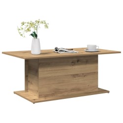 Table basse chêne artisanal 102x55,5x40 cm bois d'ingénierie 622234622234