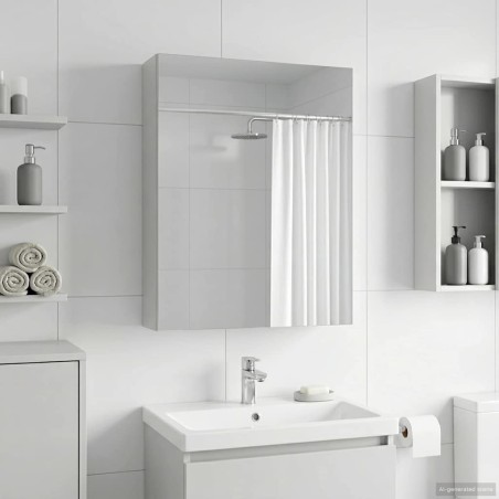 Armoire Miroir de Salle de Bain Blanc 50 x 14,5 x 70 cm 622236622236