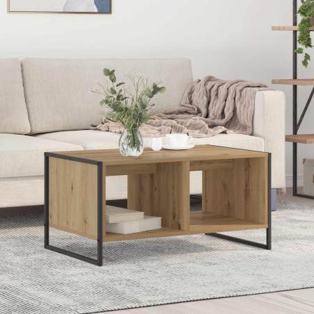 Table basse Chêne artisan 80 x 50 x 40 cm Bois d'ingénierie 622238622238