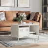 Table basse blanc 68,5x50x43,5 cm acier laminé à froid 622239622239