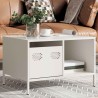 Table basse blanc 68,5x50x43,5 cm acier laminé à froid 622239622239