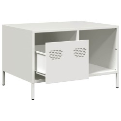 Table basse blanc 68,5x50x43,5 cm acier laminé à froid 622239622239