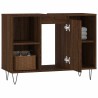 Armoire salle de bain chêne marron 80x33x60cm bois d'ingénierie 622240622240