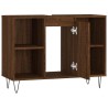 Armoire salle de bain chêne marron 80x33x60cm bois d'ingénierie 622240622240