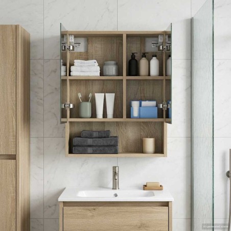 Armoire Miroir de Salle de Bain Chêne Sonoma 50 x 14,5 x 70 cm 622241622241