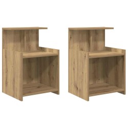 Cabinet de chevet 2 pc Chêne artisanal 40 x 35 x 60 cm 622242622242
