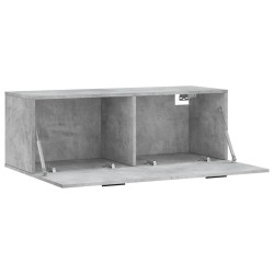 Armoire murale gris béton 100x36,5x35 cm bois d'ingénierie 622243622243