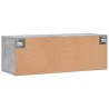 Armoire murale gris béton 100x36,5x35 cm bois d'ingénierie 622243622243